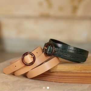 Sezane Maud Black Leather Belt